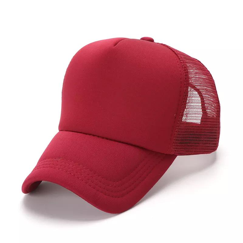 OEM 5 Panel Sport Cap Gorras Foam Mesh Trucker Hat Custom Logo Design Pattern 3D Embroidery Sublimation Print Promotional Hat