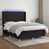 VidaXL Slatted Bed Base with Mattress and LED, Upholstered Bed, Double Bed, Adult Bed for Interior Bedroom, 3138951