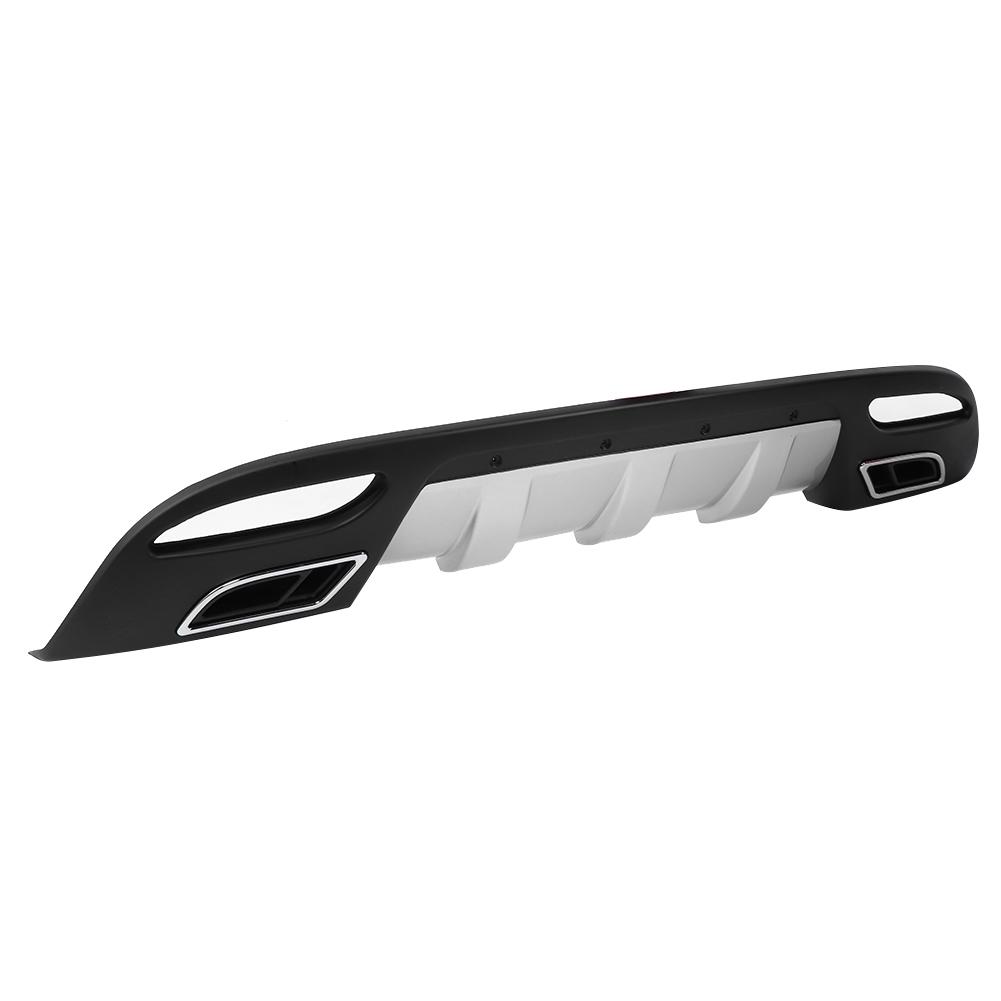 Matte Silver Black Rear Bumper Diffuser Lip Fit for Hyundai Elantra Sedan 2010‑2014