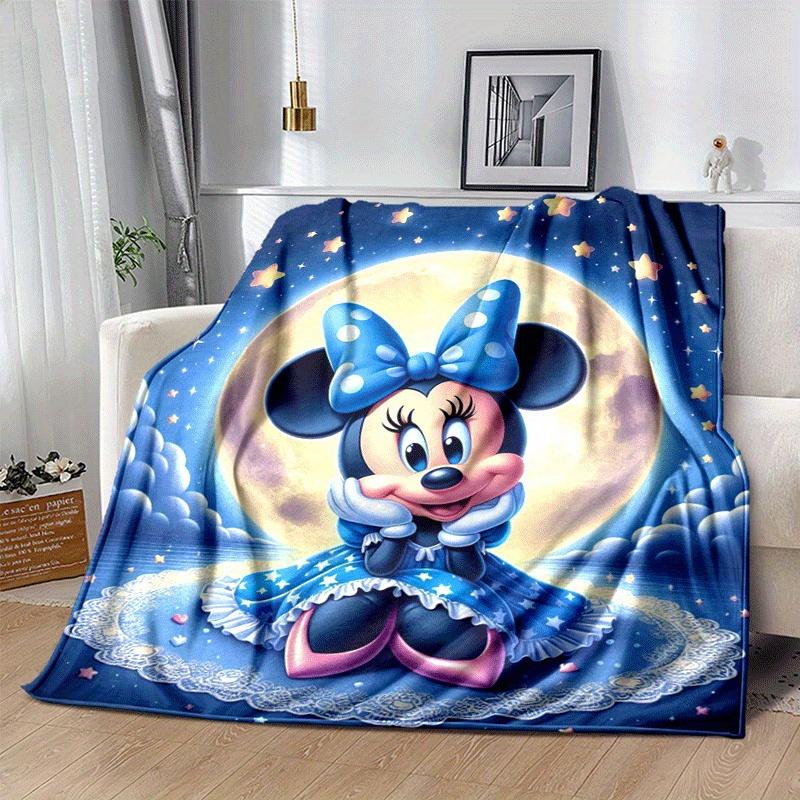 1pc Minnie Printing Blanket - Soft, All-Season Throw for Office Blanket,Personalized Gift with Adorable Cartoon Design