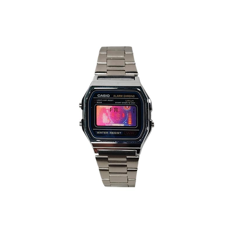 CASIO Customized watch modified series classic retro small square watch trend life waterproof Quartz Steel A158WA-1(Watch5-GaiZhuang-ChongJiShaoWei)