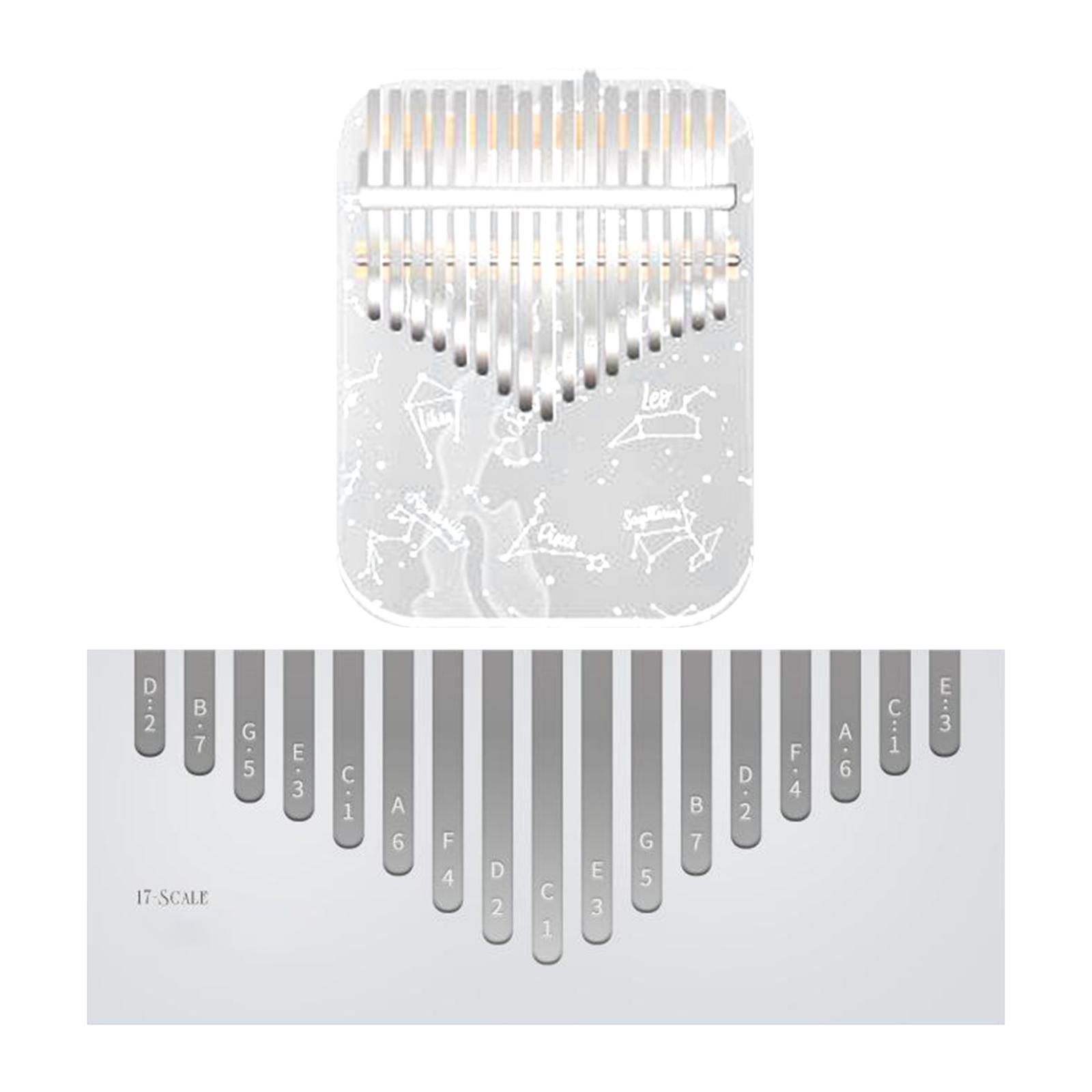 Finger Piano,17 Key Thumb Piano,Portable Finger Marimba Instrument Musical Instrument for Kids Adults Children Birthday Gift