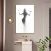 Modern Simple Style Bathroom Sexy Figure Black White Canvas Painting Abstract Body Art Picture Toilet Home Decoration Cuadros
