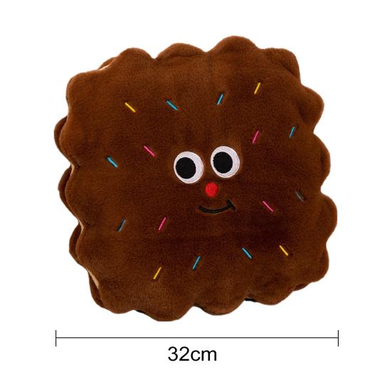 Sandwich Biscuit Plush Pillow Round Square Cartoon Cookies Plush Toy Stuffed