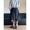 Men's Punk Style Reversible Upside Down Jeans - Loose Straight Leg Mid-Length Pants