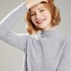 Women's Pure Wool Semi-High Neck Cashmere Sweater - Slim Fit, Versatile Knitted Design