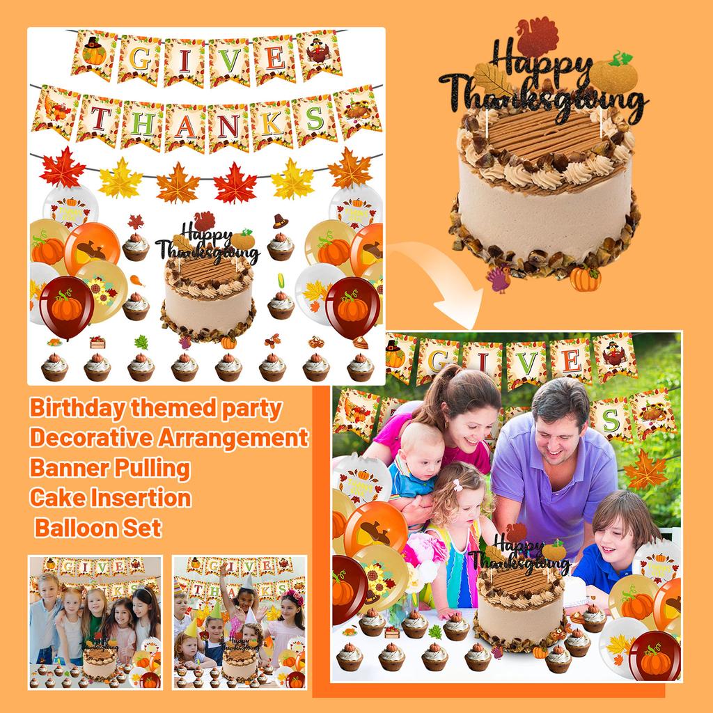 Thanksgiving Themed Party Decoration Set