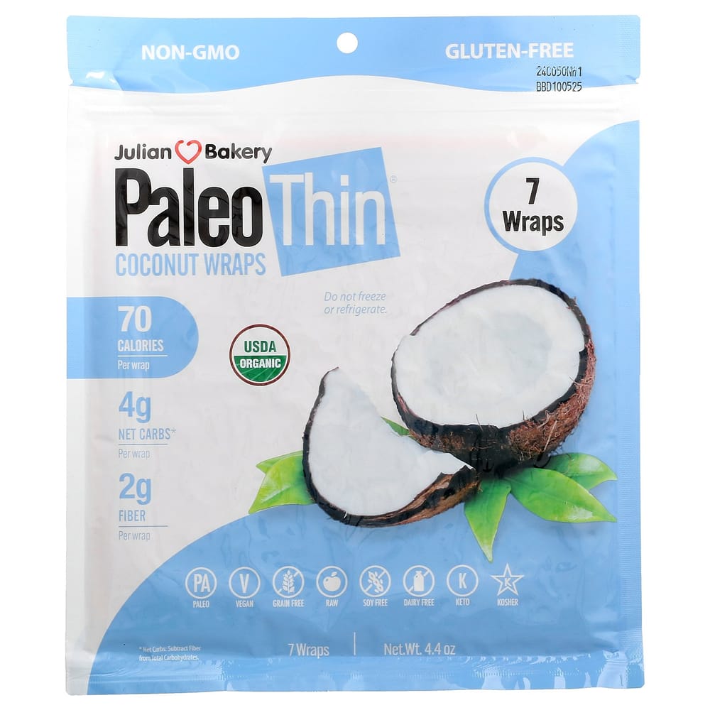 iHerb Julian Bakery PaleoThin Coconut Wraps, 7 Count, 4.4oz 7 ea - 1 ea