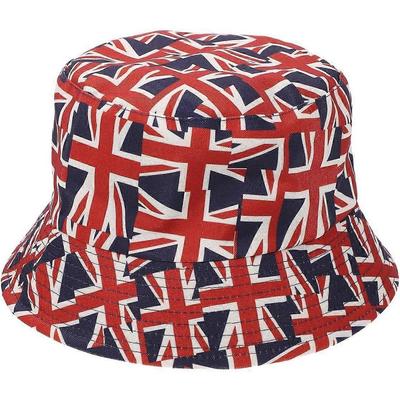 Britská vlajka Oboustranný klobouk typu bucket hat pro ženy Teenagery Union Jack Rybářský klobouk Ochrana proti slunci Letní festival Venkovní party Doplněk