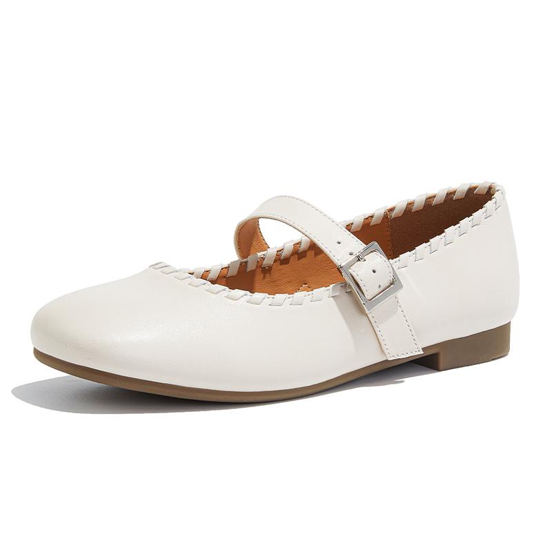 Fashion AIYUQI Women Mary Jane Shoes 2025 New Genuine Leather Female Shoes Non-slip One-strap Shallow-mouth Large-size Loafers For Women
