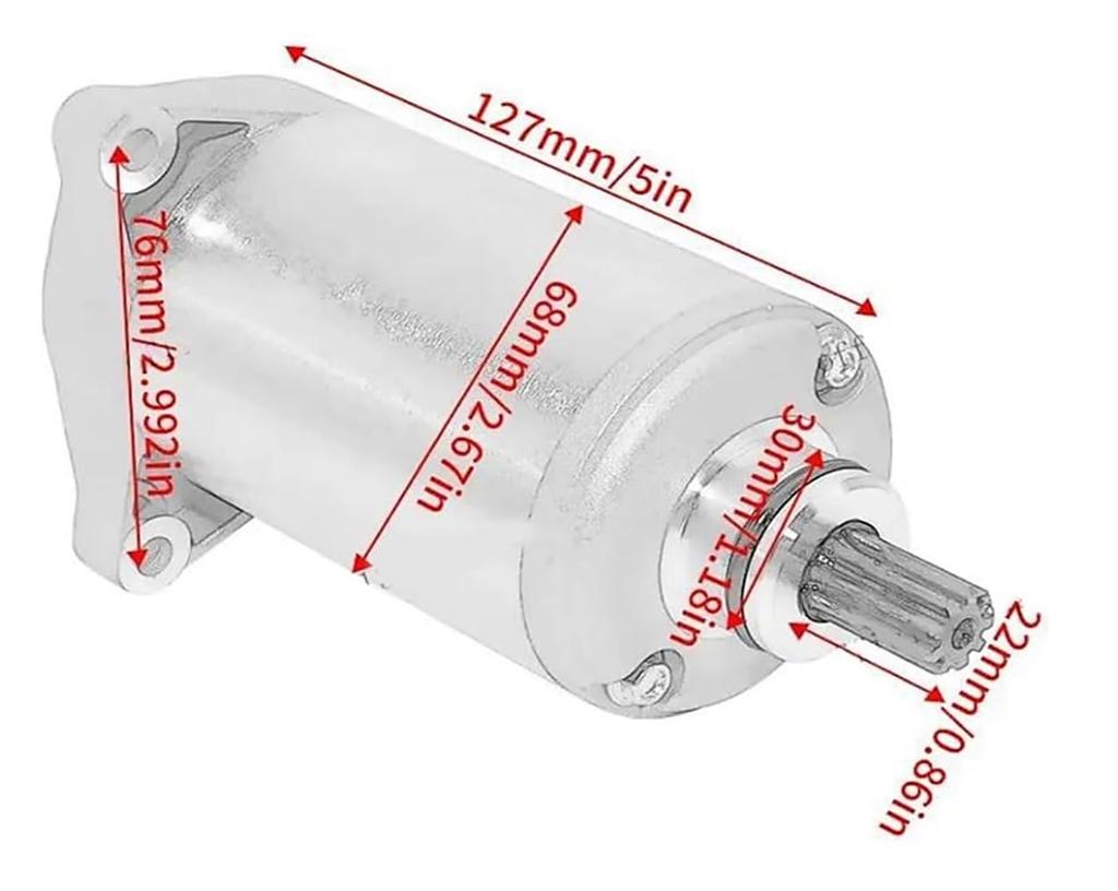 Suzuki GN250 Starter Motor (Volty 250, Grass Tracker 250, Big Boy 250, Marauder 250) - Universal Aftermarket Motorcycle Starter Motor.