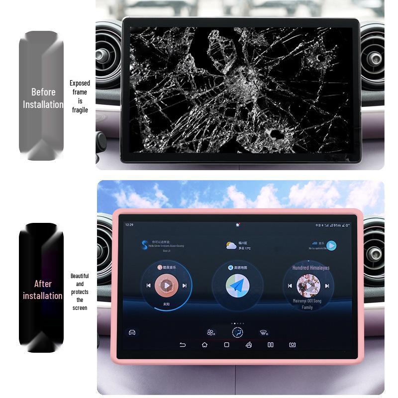 Silicone Explosion-Proof Protective Film & Anti-Collision Case for AION RT Central Control Screen (25 Models)