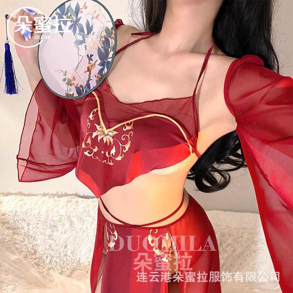 Domira's Ancient Style Belly Pocket, Split Skirt, Oiran Costume, Erotic Underwear, Sexy Uniform, Temptation, Hanfu Temptation, Couple