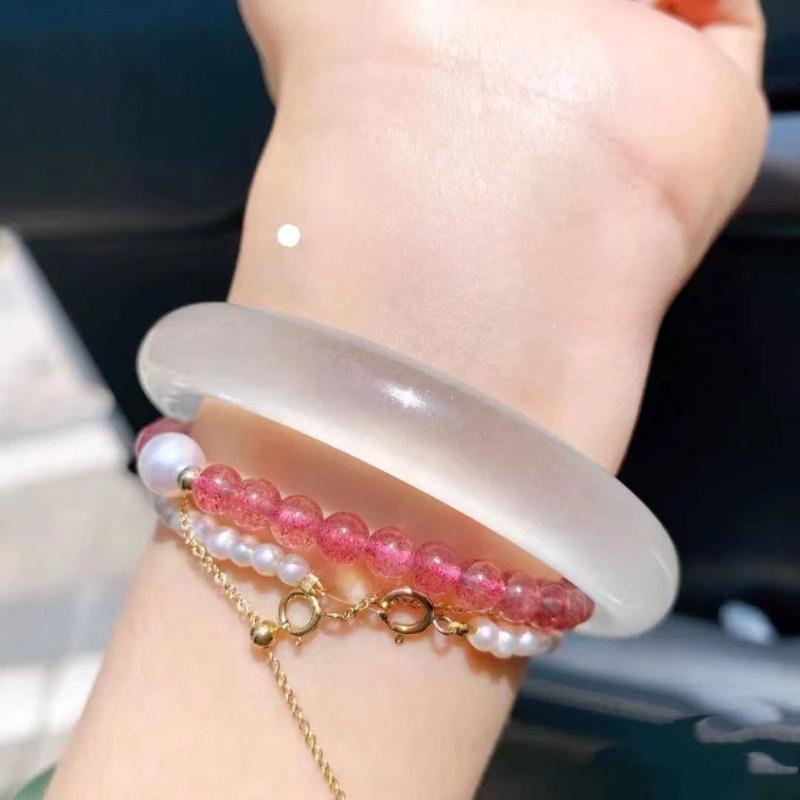 1 bracelet en jade naturel à la mode, breloque en jade, cadeau pour femme