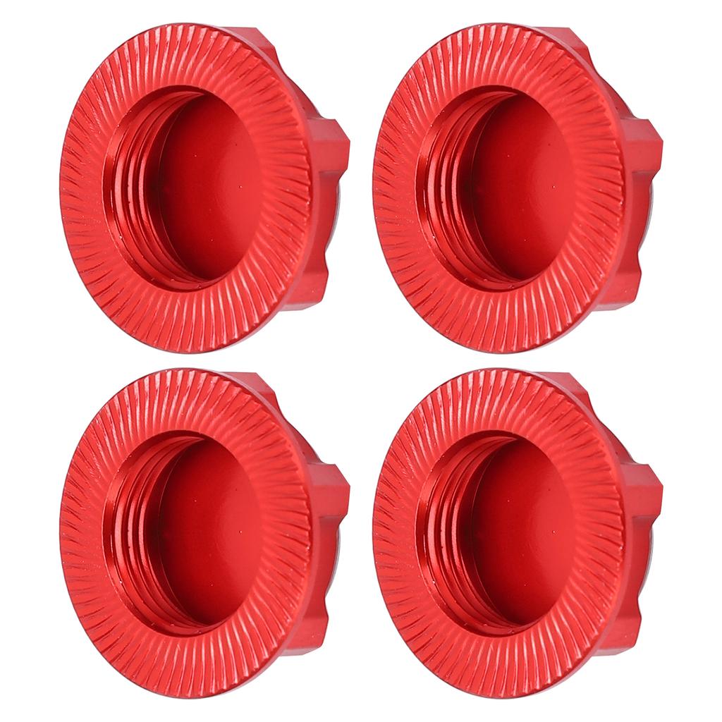 Lightweight Aluminum Alloy Hex Wheel Nuts 17mm Anti Loose Dustproof Hex Nut for 18 RC CarRed