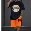 Simple Street Fashion Men's Short Sleeve Suit Outdoor Crew Neck Top Tee Casual Comfortable Shorts Men's T-shirts Clothing Suits