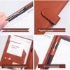 A4 Magnetic Leather Document Folder: Multifunctional Business Manager with Custom Logo