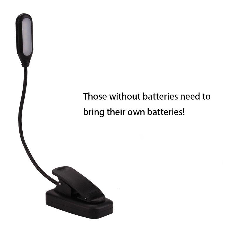Adjustable LED Clip-On Desk Lamp Battery Powered Flexible Study Reading Battery Learning Book Lamp Portable Bedroom Light