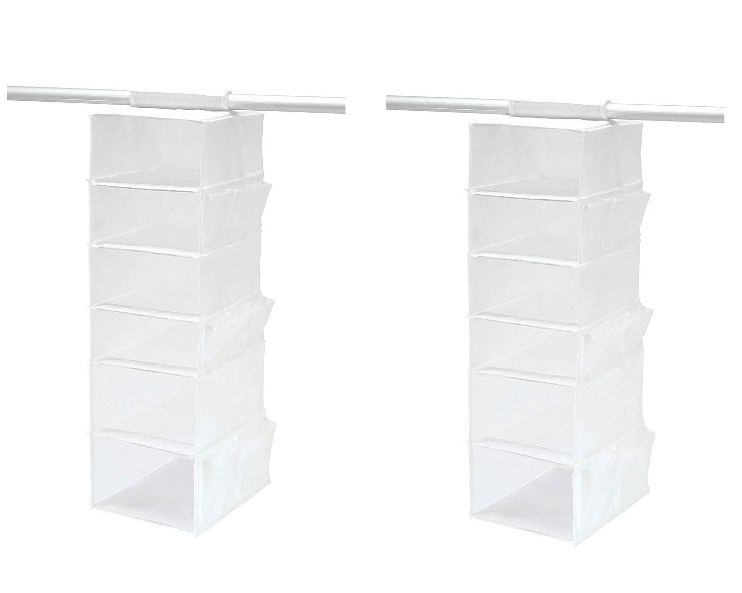 

Towa Sangyo MSC Closet Storage, 6-Tier Hanging Storage for Clothes and Accessories, Set of 2