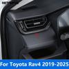 For Toyota Rav4 Rav 4 -2024 2025 Carbon Fiber Dashboard Front Air Condition Vent Outlet Cover Trim Accessories Car Styling