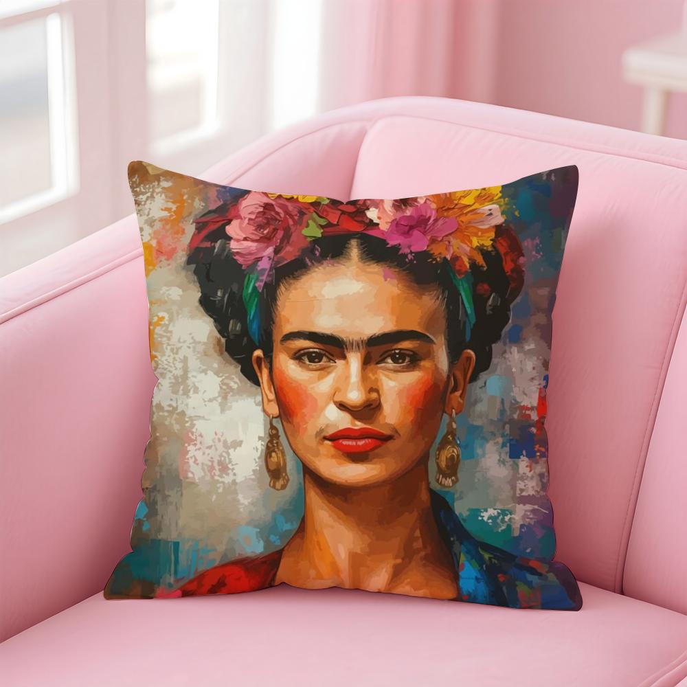 Frida Kahlo Painting Art Cushion Cover Comfortable Reversible Pillow Cover Ideal For Car Sofa Bedroom & Beyond