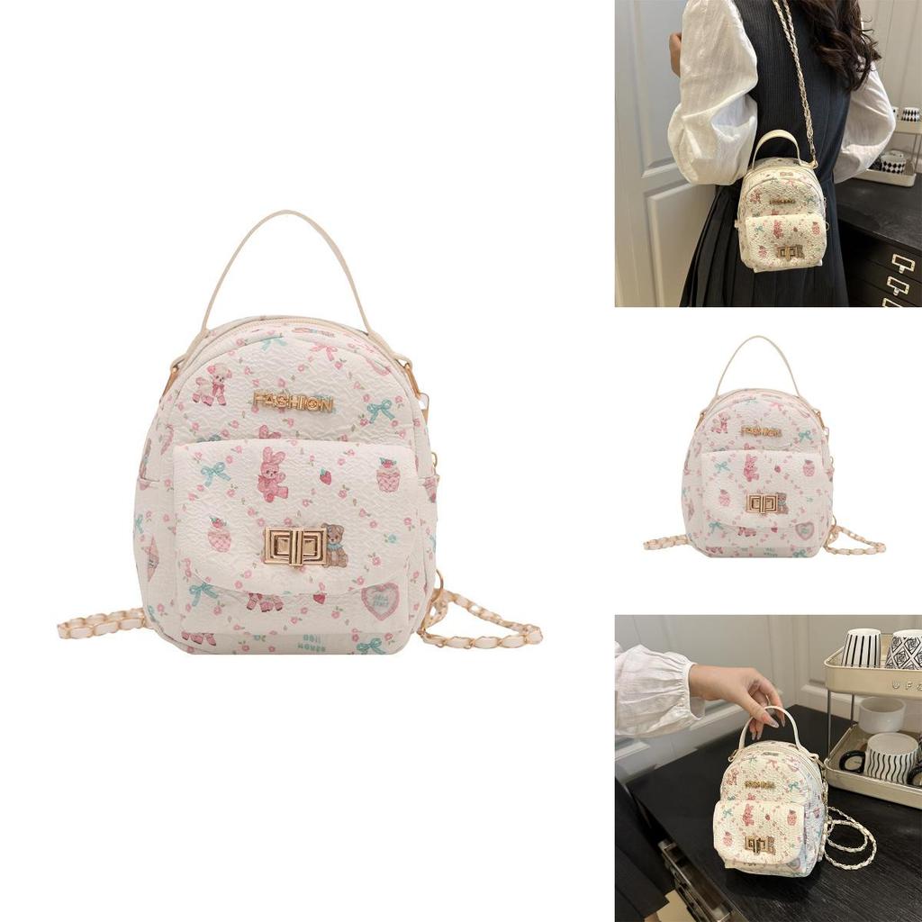 Rabbit Pattern Pu Crossbody Bag With Chain Strap For Daily Use And Fashion Accessory
