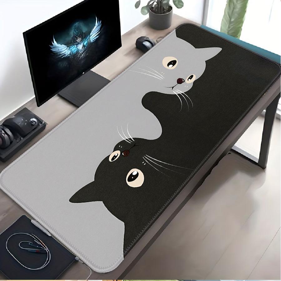 Mouse Pad Desk Accessories Keyboard Mouse Pad Computer Laptop Pad Office Pad Game Console Pad Rubber Cute Cat