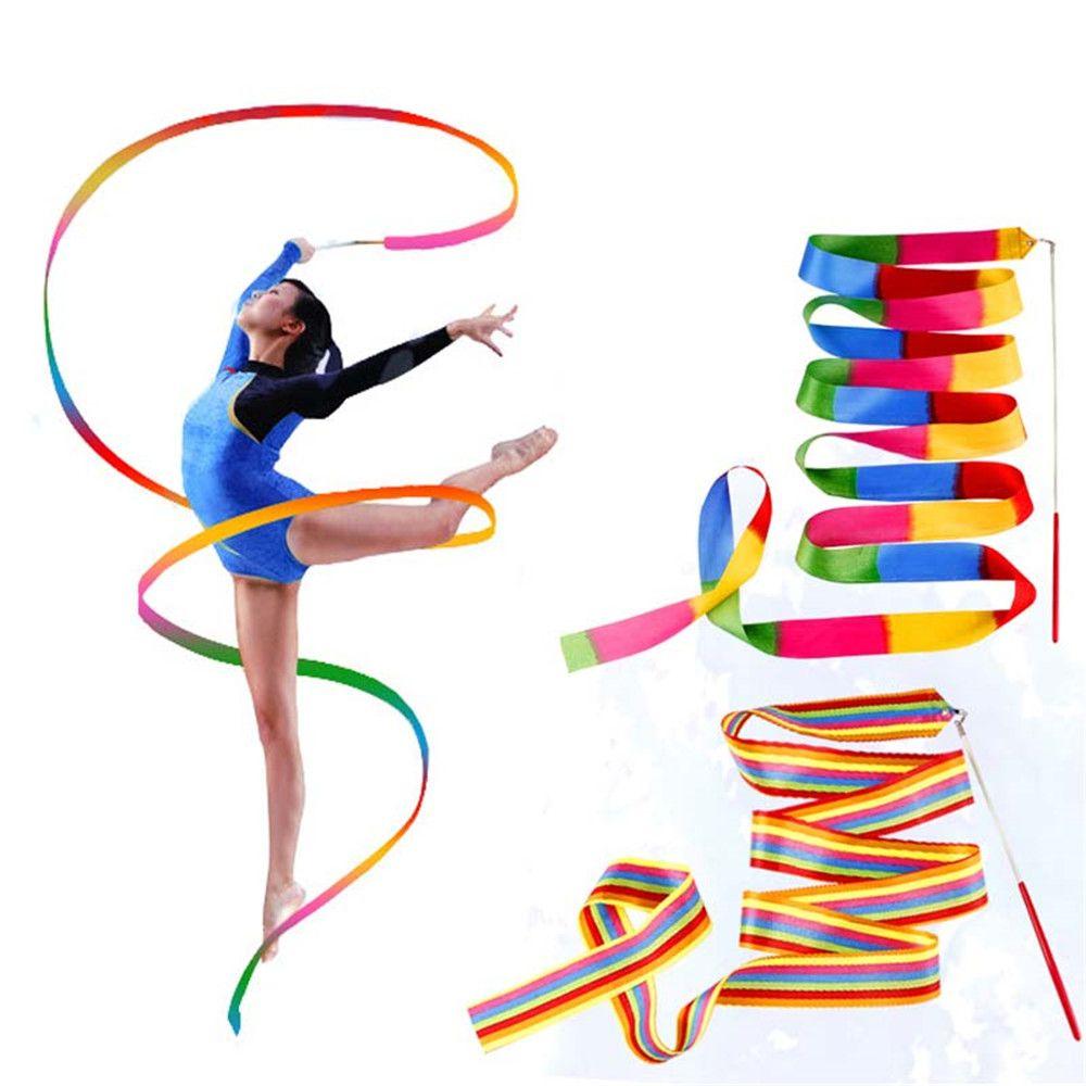 Kind Gymnastiek Ballet Kunst Draaiende Stok Attributen Dansstok 4M Gymnastiek Lintjes Ballet Streamer