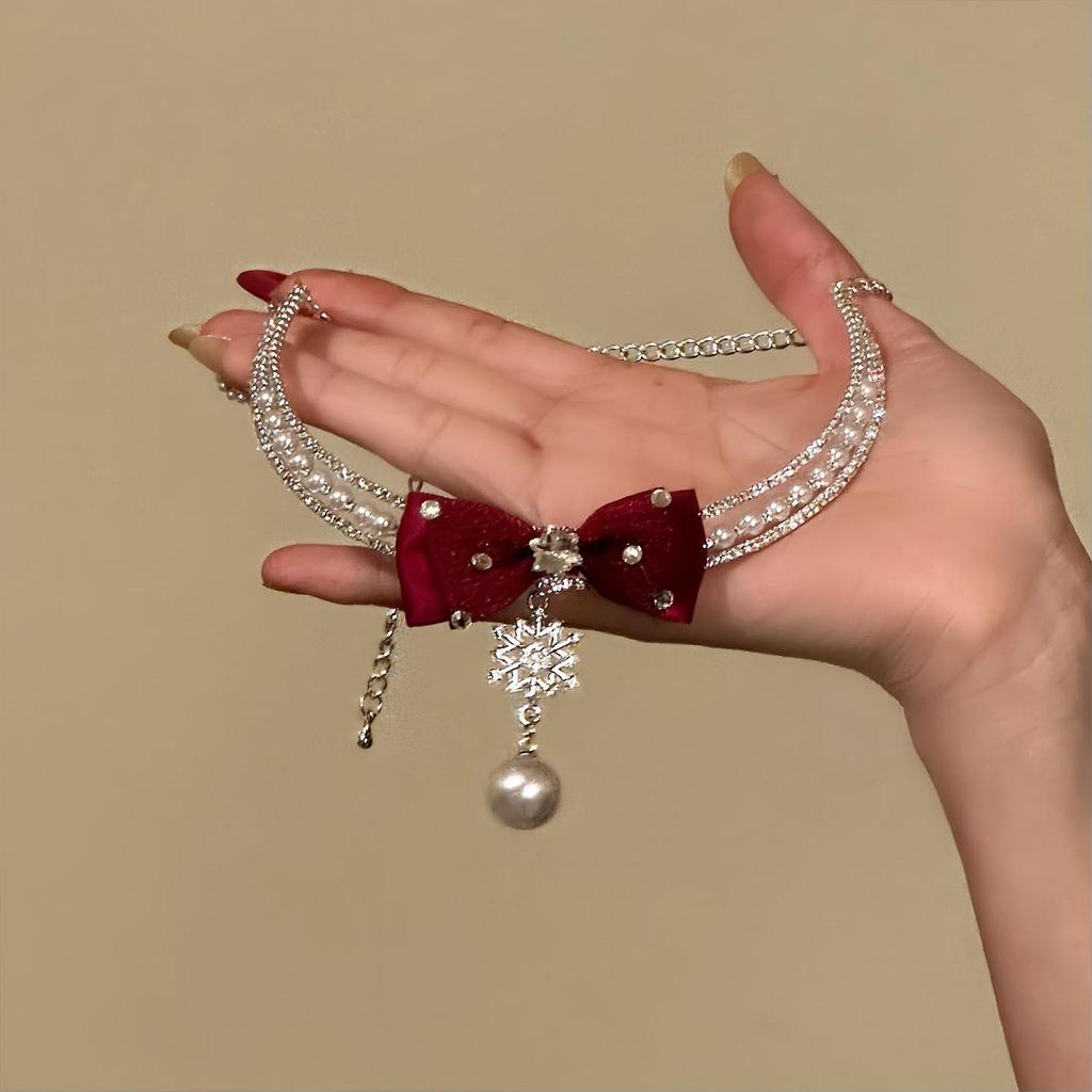 Sada náušnic a náhrdelníku Červený diamant ve tvaru kapky – Elegantní, univerzální šperky pro ženy