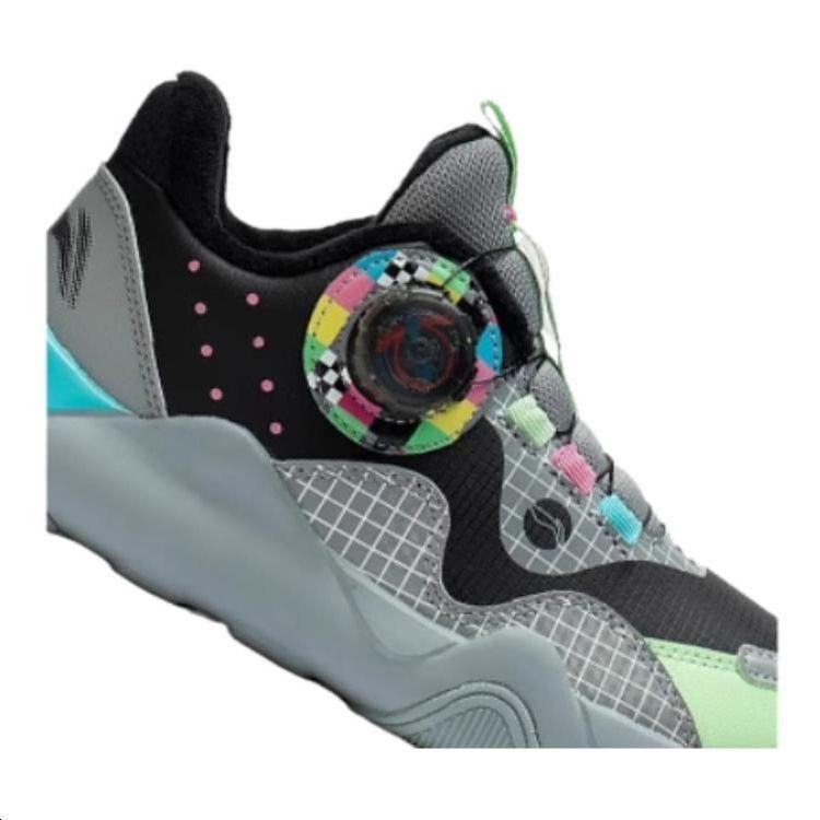 Li Ning Kids Durable Breathable Lightweight Casual Shoes Kids Shoes Gray YKCS176-13