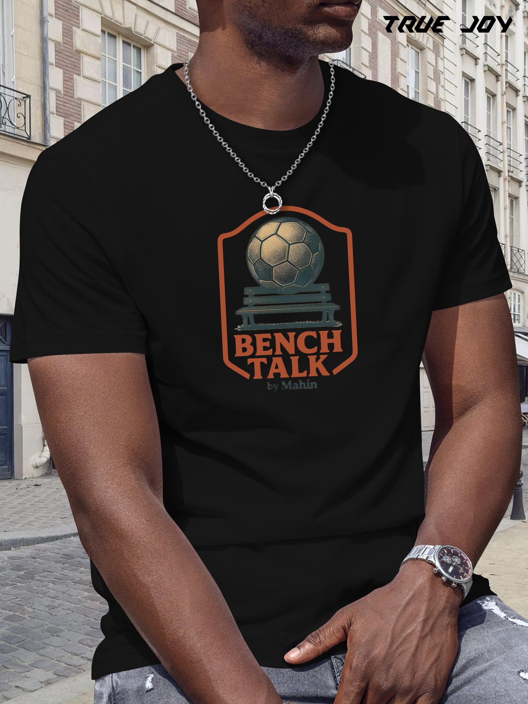 BENCH TALK Soccer Graphic T-shirt - Breathable Quick-Dry XL