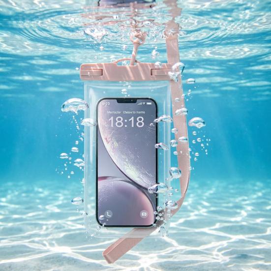 Waterproof Cell Phone Pouch Underwater Cell Phone Dry Bag Case Lanyard Beach Swimming Kayaking Boating Clear Phone Holder Protector