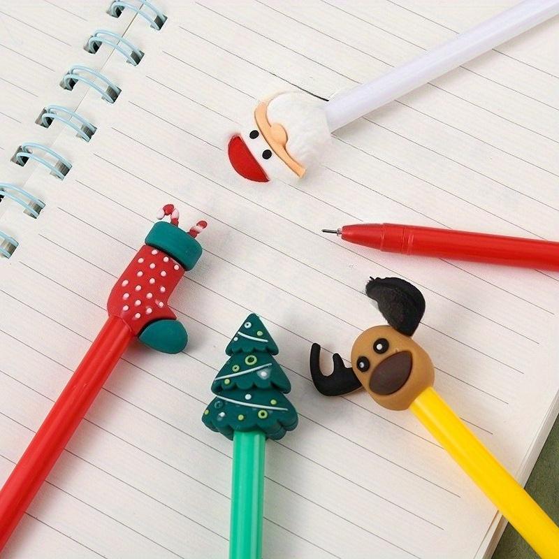 24Pcs Cartoon Christmas Tree Reindeer Santa Claus Pens,Perfect for Christmas Party Favors Goodie Bag Stuffer Gifts,School Office Supplies