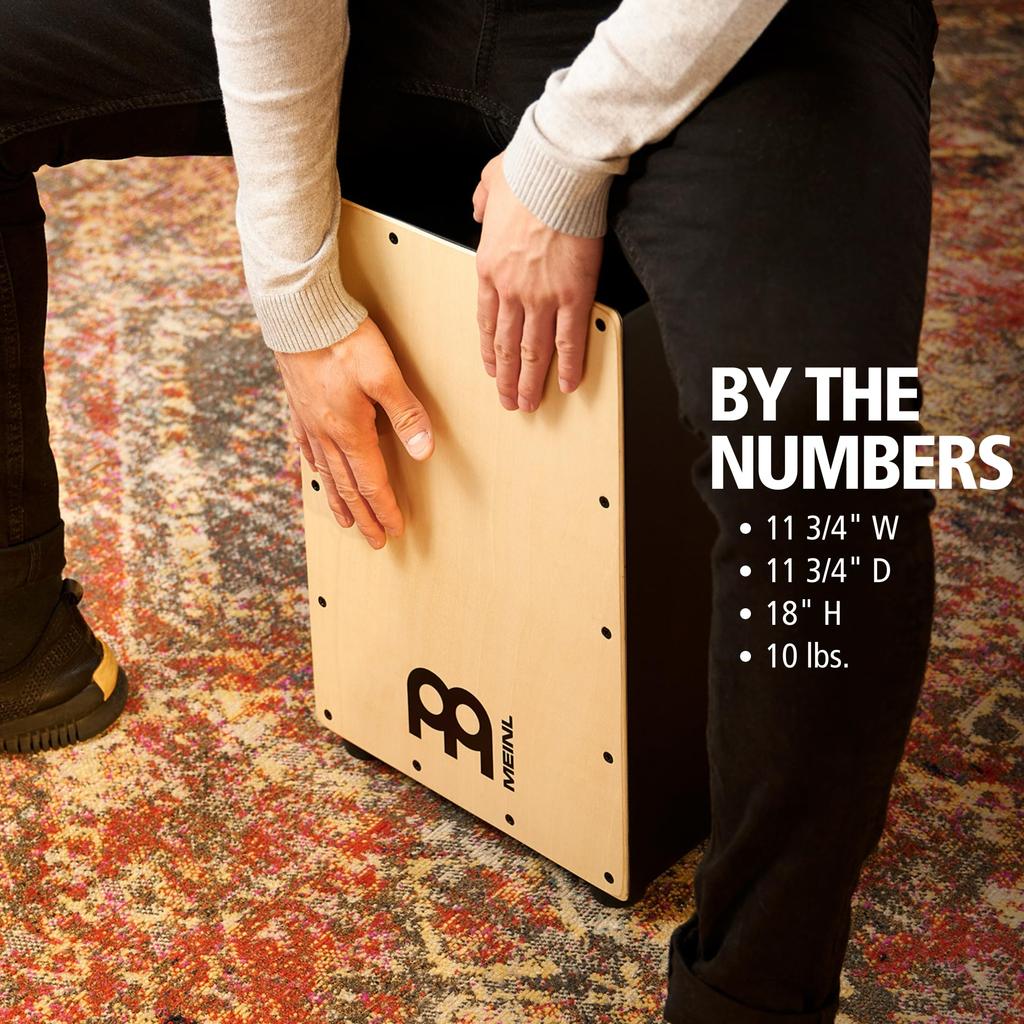 MEINL Percussion Cajon with Genuine Gig Bag MCAJ100BK-MA+ []