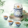 Yihu De Blue and White Lotus Ceramic Travel Tea Set