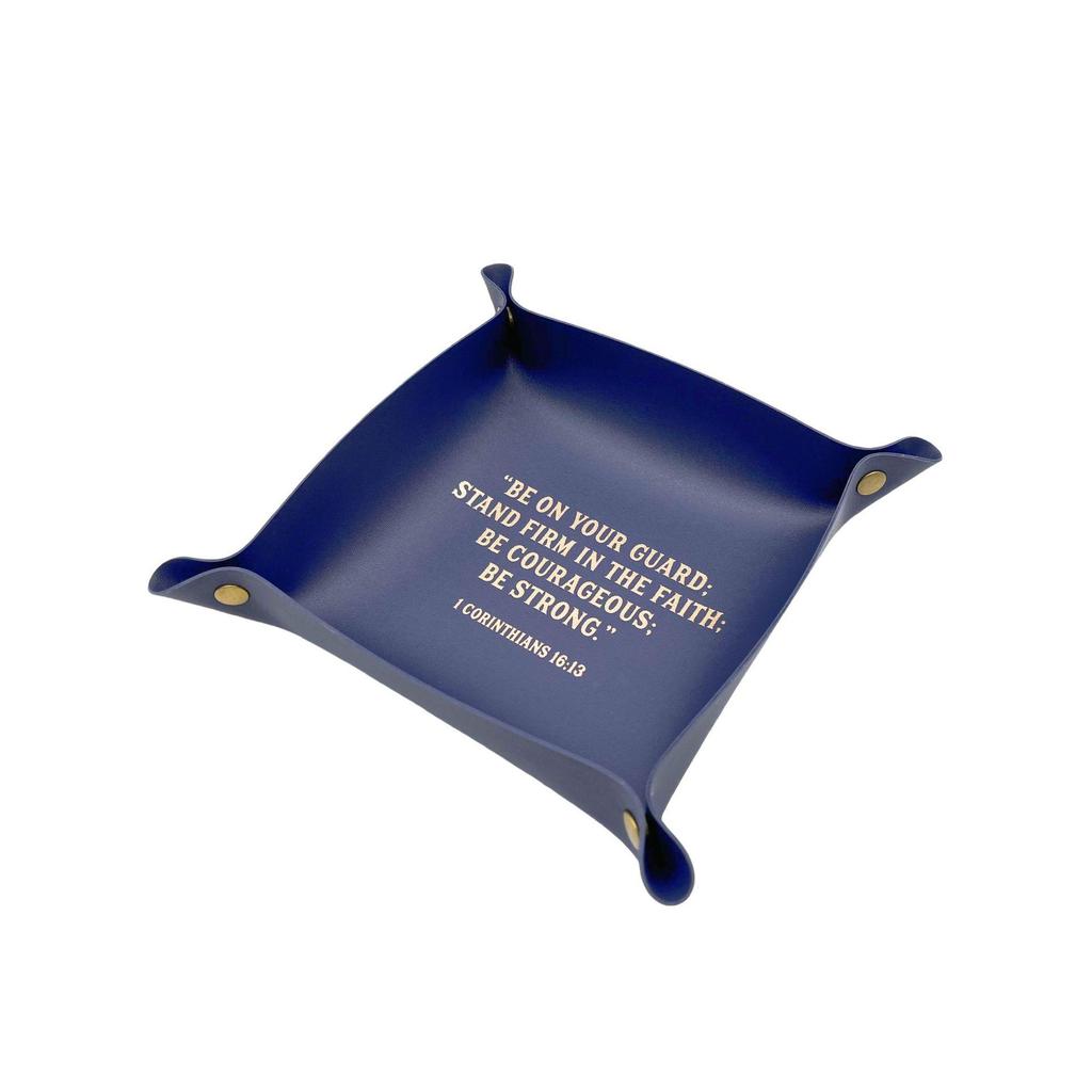 Nordic PU Leather Desktop Tray for Jewelry, Cosmetics, & Keys