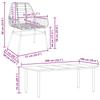 9 Piece Outdoor Dining Set Brown Poly Rattan Table with Glass Top