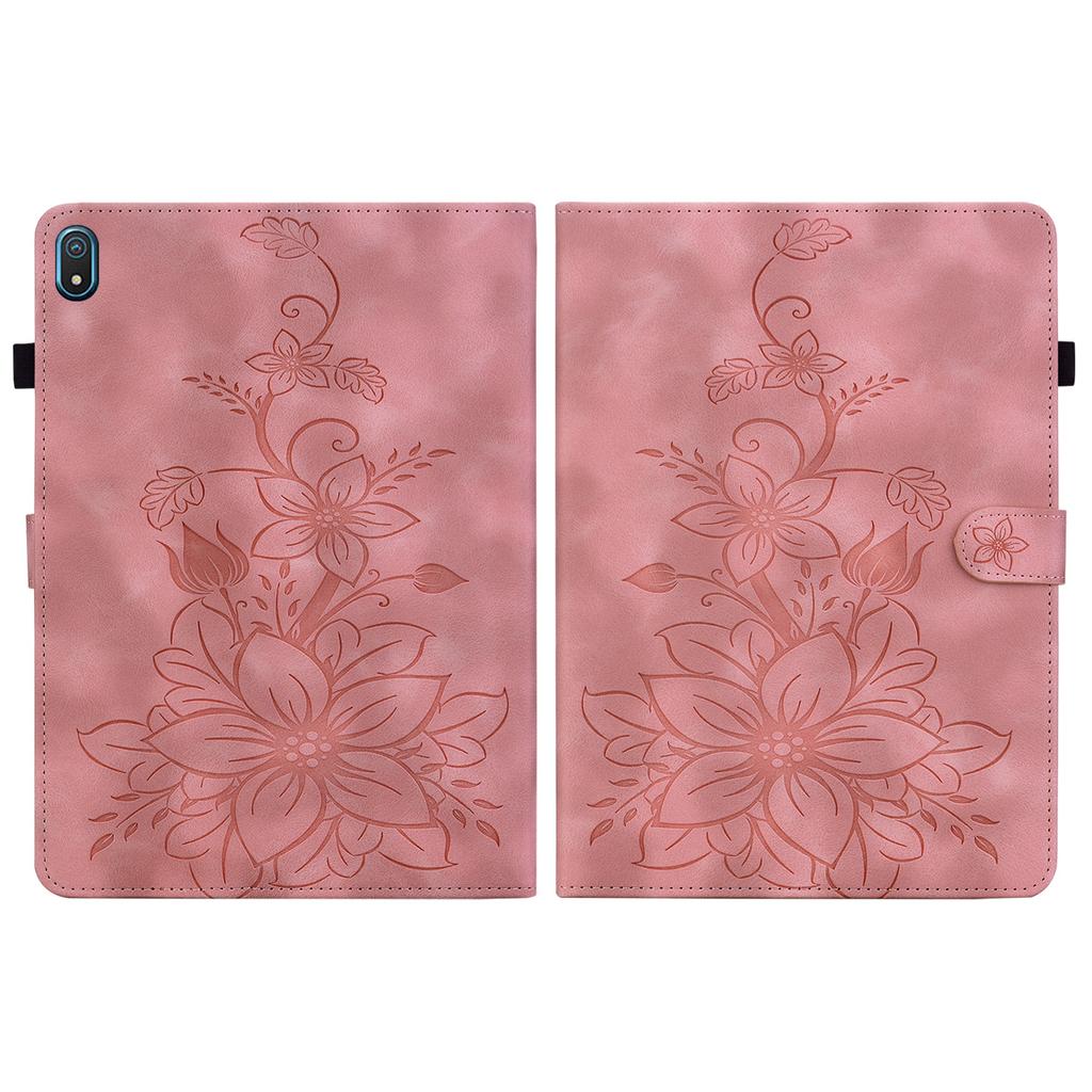 Custodia per Tablet in Pelle PU Squisito Design Floreale Goffrato per Nokia T20
