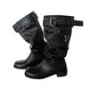Maillard Pleated Pile Boots Women's Thick Heel Skinny Versatile Fashion Boots But Knee Boots Women's Western Knight Boots