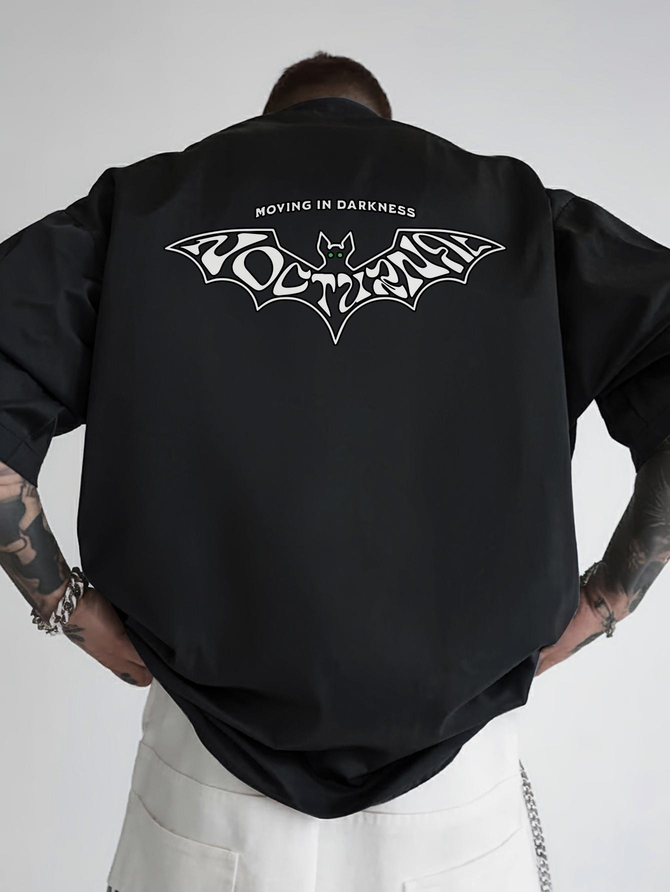 

Vintage Rock Band Graphic T-shirt - Black Short Sleeve Crew Neck Tee with Moving in Darks Design S