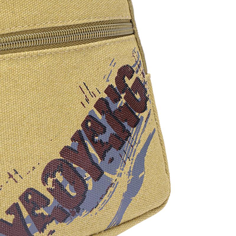 Chest Bag Men's Canvas Shoulder Crossbody Bag Outdoor Cycling Mobile Phone Bag