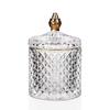 Light Luxury Glass Candy Jar with Lid Colorful Candy Storage Bottle Retro Candy Nut Storage Container Tabletop Craft Decoration