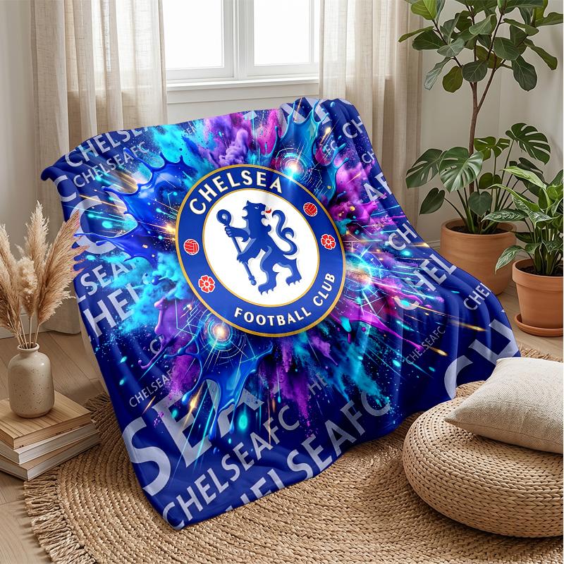 Chelsea FC Themen-Decke Weiche Flanell-Decke Plüsch-Überwurf Gemütliche Sofa-Bett-Decke für Wohnkultur