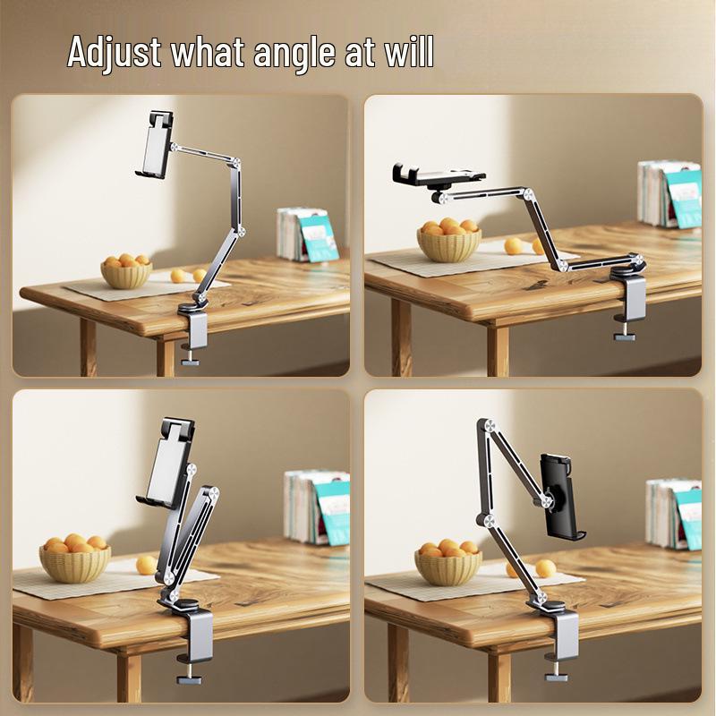 Aluminum Alloy Rotating Bedside Tablet and Phone Stand for Streaming and Multifunctional Use