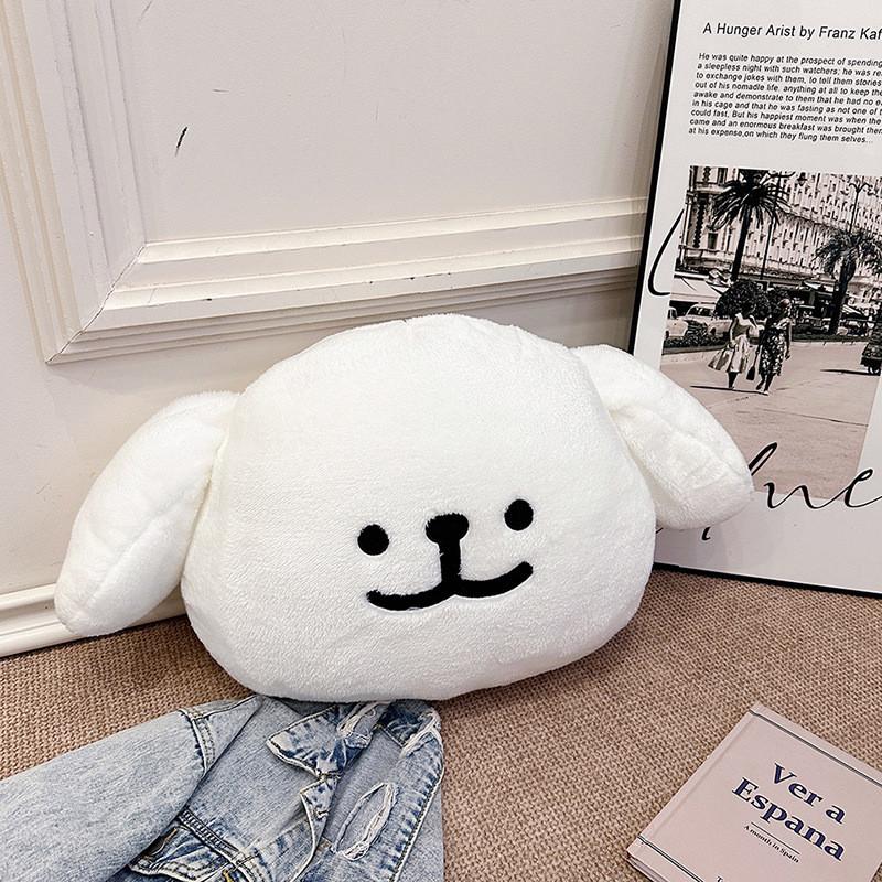 Cute Maltese Smiling And Laughing Expressions Plush Doll Pillows Cushion For Living Room Decor And Gifts