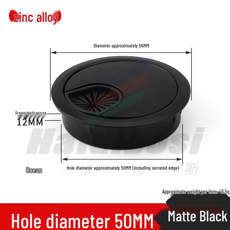 Desktop Cable Management Grommet Cover – Round Hole Sealing & Decoration