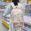 School Bag Korean Style Middle and High School Student High-quality Large Capacity Lightweight Versatile Pain Bag Cute Colorblock School Style
