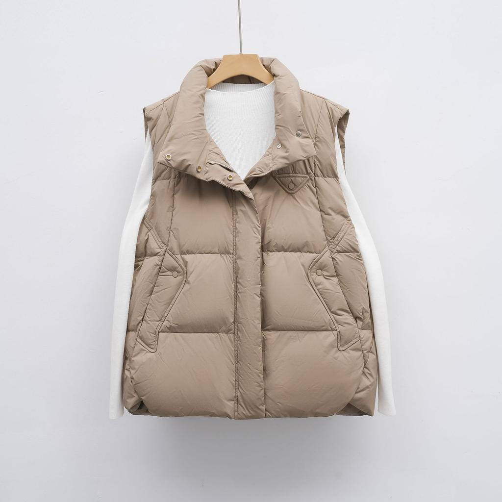 Down jacket down autumn and winter new women's down vest sleeveless vest Korean loose coat