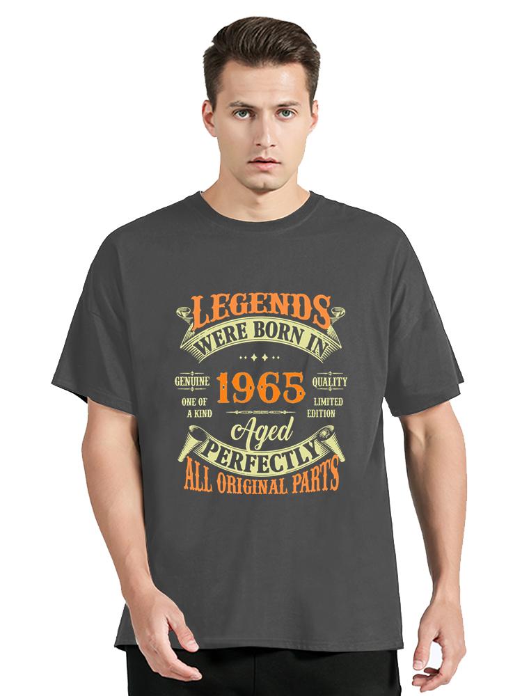Lustige Vintage Legenden Geboren 1965 Alte T-Shirts Baumwoll-T-Shirt Herrenbekleidung Baumwoll-T-Shirt Unisex Tops Tees