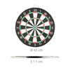 Relaxdays cibles de fléchettes x1 43 cm compétition jeu de fléchettes avec 6 fléchettes, noir-blanc